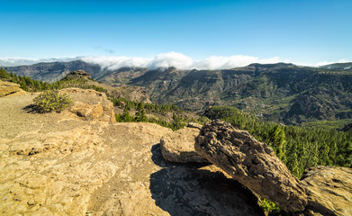 Volcanic mountains hiking on Gran Canaria
