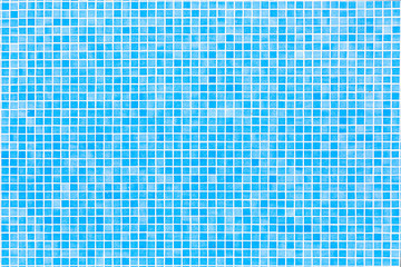 background of blue small tiles at a swimming pool - obrazy, fototapety, plakaty