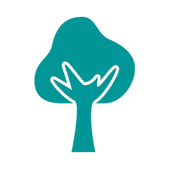tree plant forest silhouette style icon