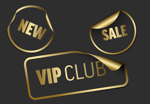 Black Stickers with Golden Border Layouts