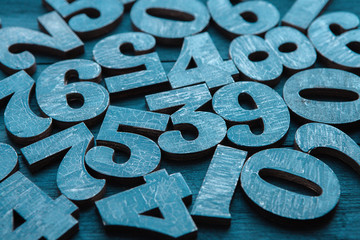 Background of numbers. from zero to nine. Numbers texture. Finance data concept. Mathematic. Seamless pattern with numbers. financial crisis concept. Business success. 