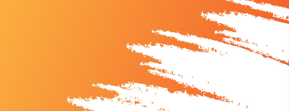 abstract orange and white background template with grunge or brush concept design