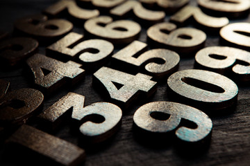 Background of numbers. from zero to nine. Numbers texture. Finance data concept. Mathematic....