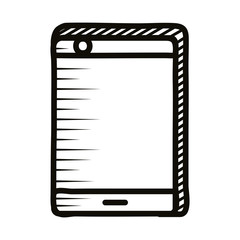 smartphone device doodle line style icon