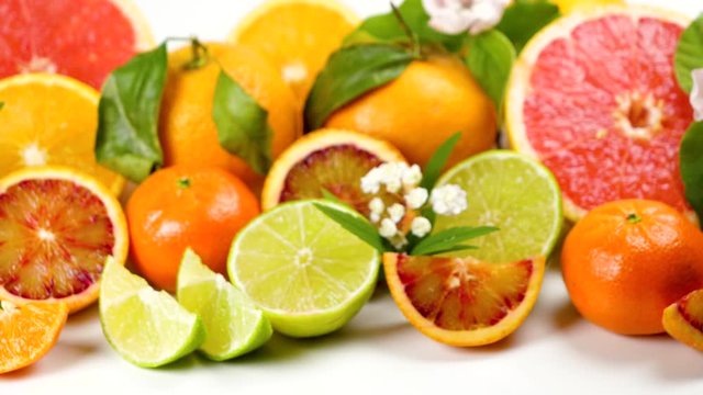 assorted of citrus fruit, orange, lemon, grapefruit