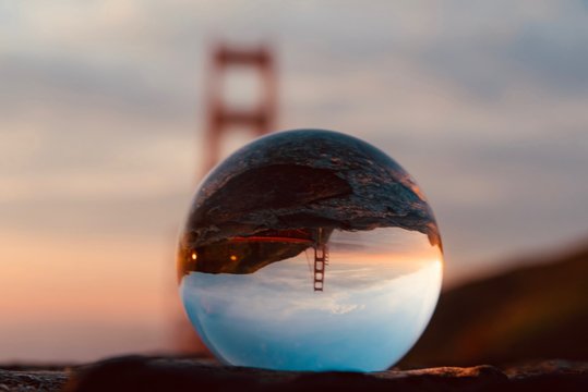 Crystal ball on San Francisco Bay in California on the Golden Gate © DD25