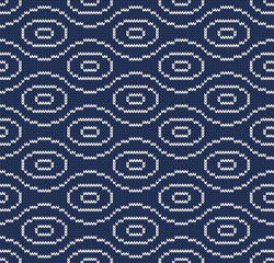 Knitted seamless simple decorative geometric pattern