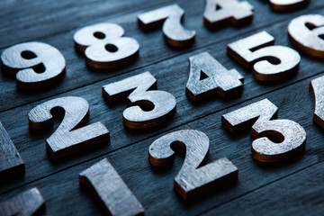 Background of numbers. from zero to nine. Numbers texture. Finance data concept. Mathematic. Seamless pattern with numbers. financial crisis concept. Business success. 