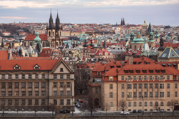 Fototapeta na wymiar Roofs of Prague