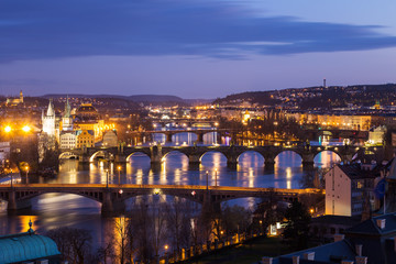 Prague at night