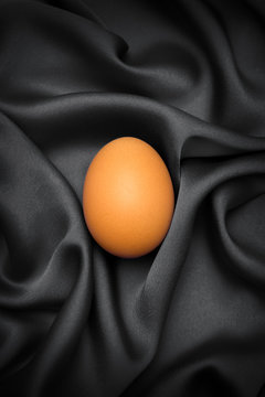 easter egg on black background