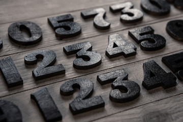 Background of numbers. from zero to nine. Numbers texture. Finance data concept. Mathematic. Seamless pattern with numbers. financial crisis concept. Business success. 