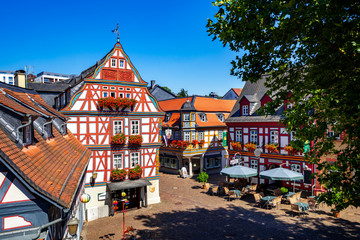Fototapeta premium Altstadt von Idstein, Taunus, Hessen, Deutschland 
