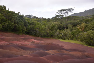 La terre des sept couleurs à Chamarel sur l'île Maurice