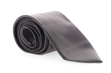 Stylish necktie isolated on white. Elegant accessory