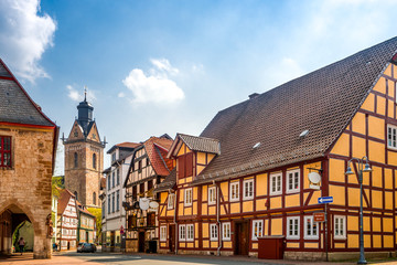 Kilianskirche und Altstadt, Korbach, Hessen, Deutschland 
