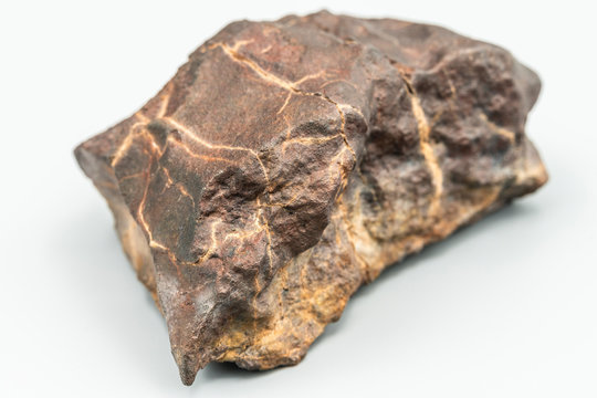 Chondrite Meteorite H Type isolated, piece of rock formed in outer space in the early stages of Solar System as asteroids. This meteorite comes from an asteroid fall impacting Earth at Atacama Desert
