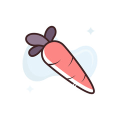 Carrot Filled Outline Vector Icon Illustration.