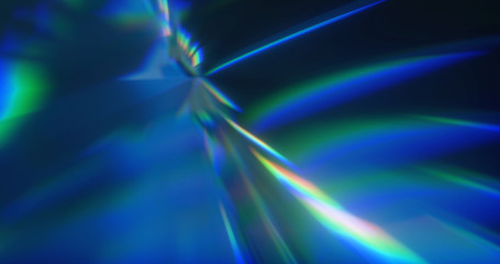  abstract dynamic blue background in the form of aberration and glare from glass and crystal