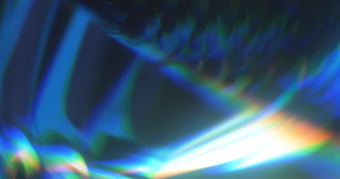  abstract dynamic blue background in the form of aberration and glare from glass and crystal