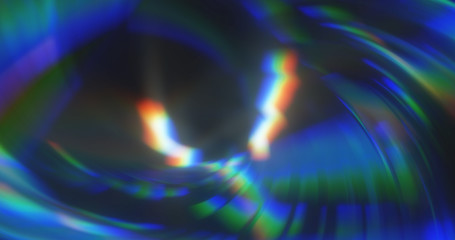  abstract dynamic blue background in the form of aberration and glare from glass and crystal