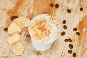 Café com espuma de leite