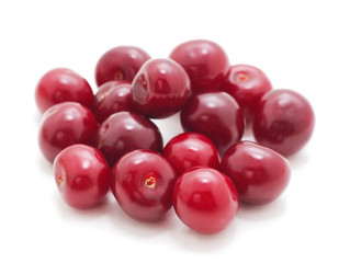 Red ripe cherries.