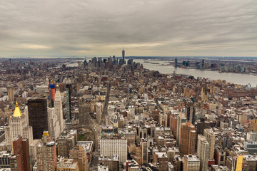 Fototapeta premium Aerial view of new york city