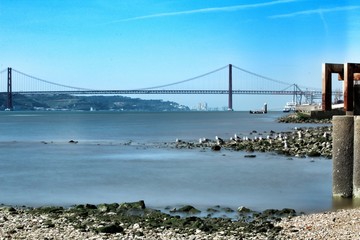 Views of the Banks of the Tagus river in Lisbon