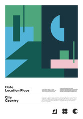 Bauhaus Design Poster Mockup Collection