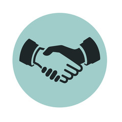 Handshake hands for agreement illustration logo, vector