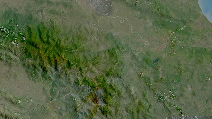 La Vega, Dominican Republic - outlined. Satellite