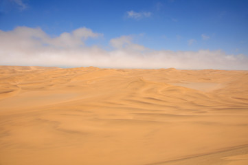 Fototapeta na wymiar Desert sand landscape over namibia