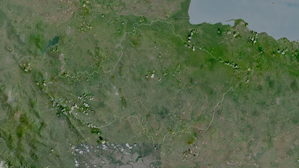 Monte Plata, Dominican Republic - outlined. Satellite