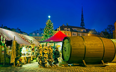 European Christmas market square