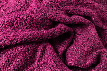 Fototapeta na wymiar Pink wrinkled piece of a cloth.. Background texture