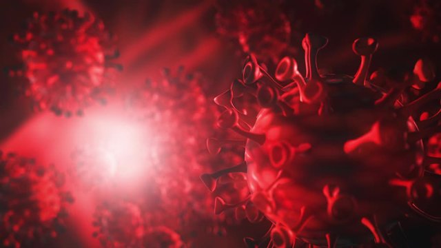 Patogen viruses in 3D space, concept of pandemic, virology, coronavirus, sars, epidemic, global medical crysis