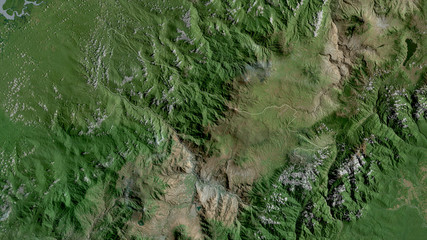 Carchi, Ecuador - outlined. Satellite