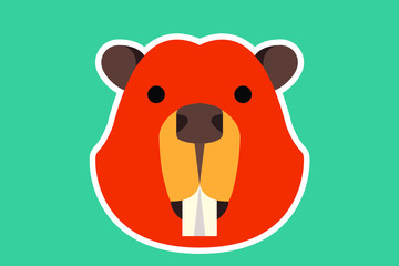  Illustration Vector of animal flat design vector Perfect for T Shirt design,logo,sticker