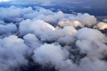 Wolkenhimmel von oben