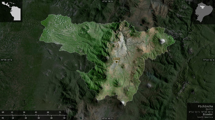 Pichincha, Ecuador - composition. Satellite