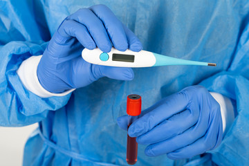 COVID-19 test results. Blood sample