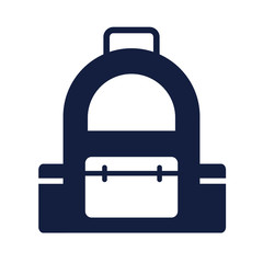 schoolbag supply education silhouette style