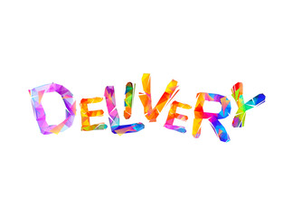 Delivery. Word of triangular letters