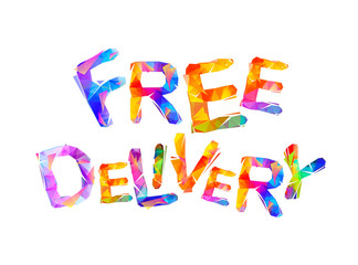 Free delivery. Word of triangular letters