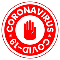 Omicron Coronavirus covid-19 red alert seal. Stamp illustration. Positive, negative cleaned or stop message for healty. Pandemic warning, forbidden sign or restricted area.