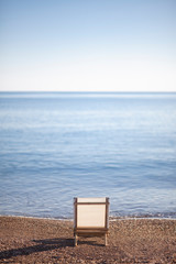 Relaxing on the sun bed during the summer holidays