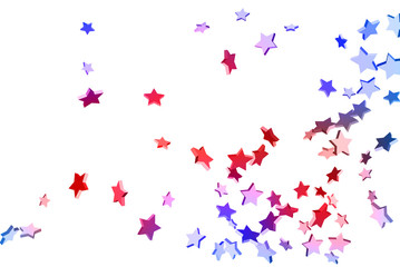 Abstract confetti flying star.
