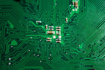 closeup of circuit board