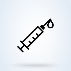 Syringe Medical Injection Icon. Illustration symbol,
